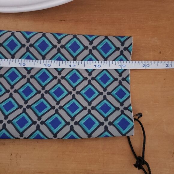 Animapop XS Small Long Sleeve Blue Print Asymmetrical Neckline Reversible Dress - Picture 8 of 16